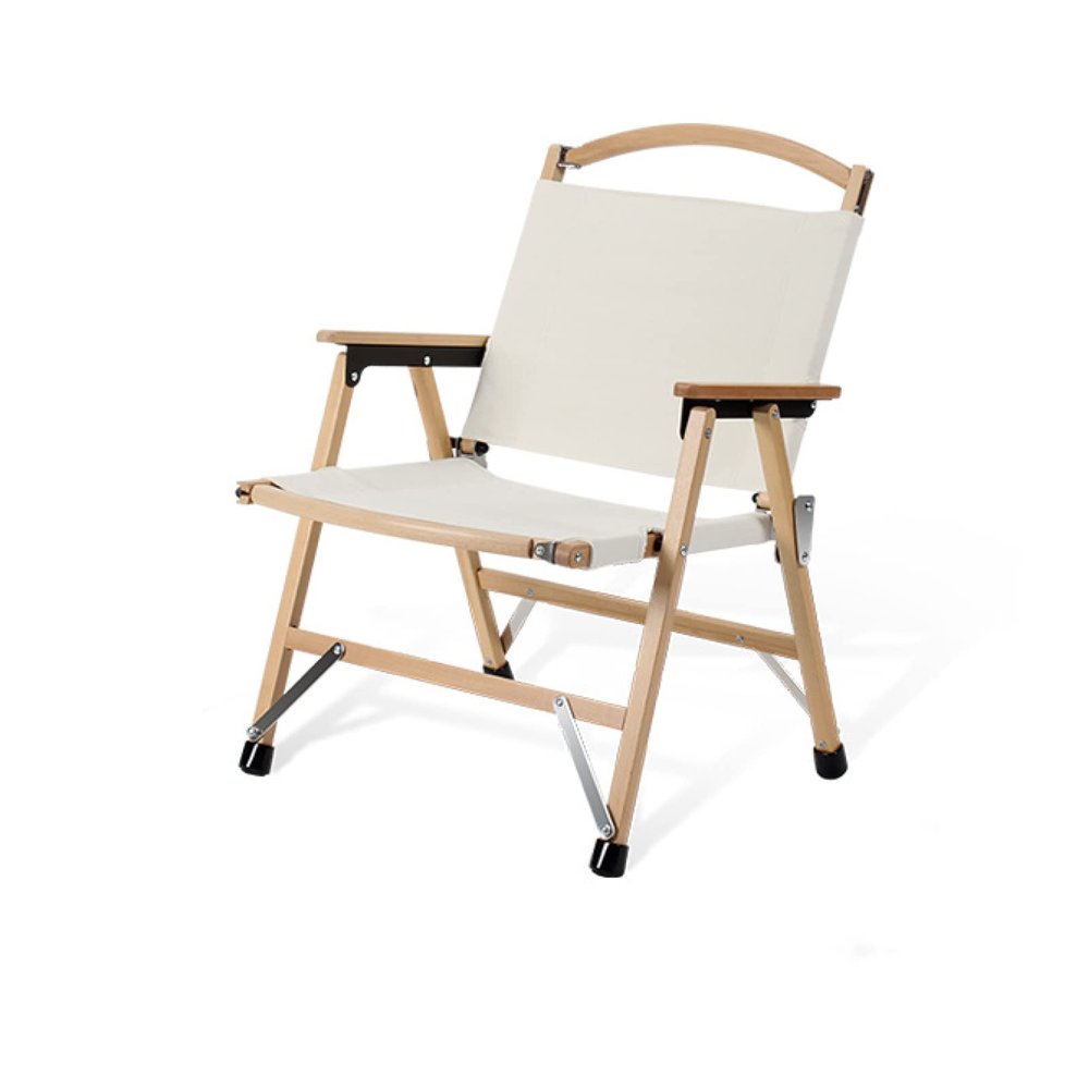 BAROBO Camping Beech Picnic Chairs White-Beech Enlarged Folding Chair[60 * 58 * 78cm]