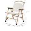 BAROBO Camping Beech Picnic Chairs White-Beech Enlarged Folding Chair[60 * 58 * 78cm] view 2