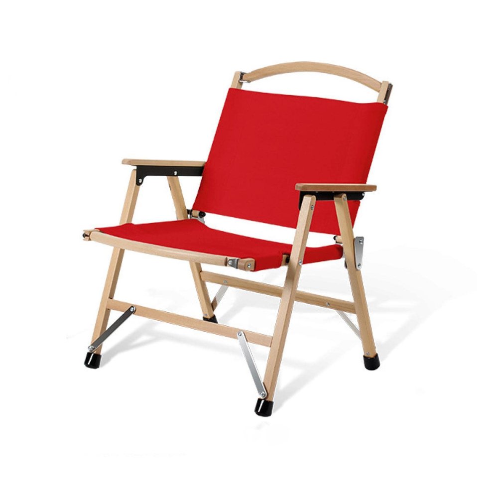 BAROBO Camping Beech Picnic Chairs Red-Beech Regular Folding Chair[56 * 53 * 68cm]