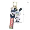 Vlmazlm Cartoon Starry Sky Dinosaur Sunset Lamp Bear Keychain Pendant Couple Car Keychain Cat Claw Pendant (U) view 2