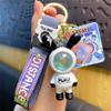 Vlmazlm Cartoon Starry Sky Dinosaur Sunset Lamp Bear Keychain Pendant Couple Car Keychain Cat Claw Pendant (U) view 3