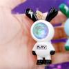 Vlmazlm Cartoon Starry Sky Dinosaur Sunset Lamp Bear Keychain Pendant Couple Car Keychain Cat Claw Pendant (U) view 4