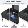 [ 25% Larger capacity ] Gun Safe for Pistols, Biometric Handgun Safe box, Mounted Handgun Safe Quick Access Security Safe with Fingerprint Keypad Lock for Home nightstand view 3