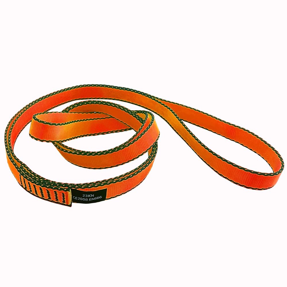 CAPARK 18MM Nylon Climbing Slings Runners 23 kN Strong Webbing Straps for Rock Climbing, Rappelling, Swing, Yoga Hammock etc (1PC Orange, 48inch/120cm)