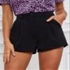 ABZEKH Shorts for Women Shorts Women's Shorts Solid Slant Pocket Shorts Shorts (Size : X-Large)