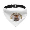 Travel Buddy Pet Bandana Collar - Dog Theme Scarf Collar - Unique Dog Bandana - XL view 1