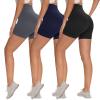 Syrinx 3 Pack Biker Shorts for Women  8"/5"/3" High Waisted Tummy Control Workout Yoga Running Athletic Shorts5 in,XX-Large,Black/Dark Grey/Navy Blue view 1