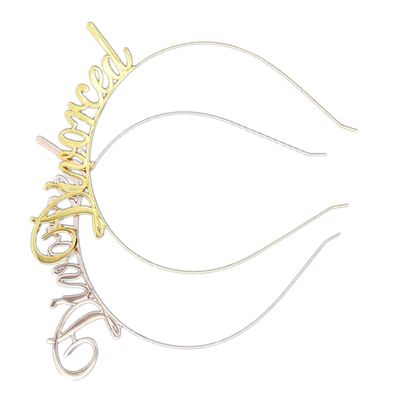 2pcs Divorce Headband Metal Headbands for Women Glitter Headband Ladies Favors Divorce Photo Booth Props Divorced Hair Hoop Letters Hair Band Alloy Hair Band Hat
