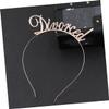 2pcs Divorce Headband Metal Headbands for Women Glitter Headband Ladies Favors Divorce Photo Booth Props Divorced Hair Hoop Letters Hair Band Alloy Hair Band Hat view 2