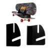 Skateboard Rack Wall Mount Double Layer Skateboard Display Rack Wall Mount Skateboard Shelf Skateboard Storage Rack Skateboard Deck Display Rack Skateboard Holder Wall (Black 1 Pair) view 1