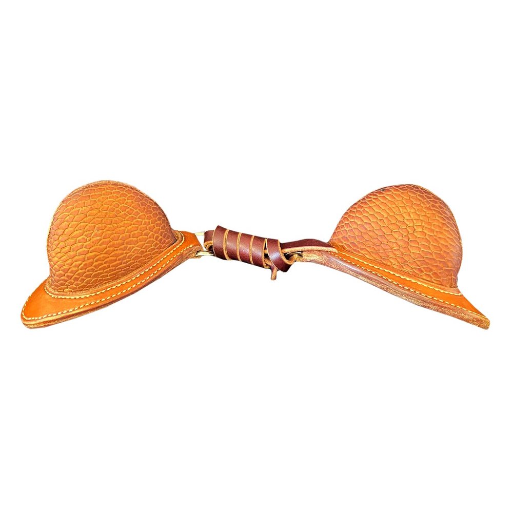 Western Natural Leather Softy Pair of Bucking Roll with Steel Dees ME-LBR-014