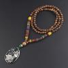 HXSCOO Nepalese Resin Water Drop Peacock Pendants Bohemian Necklace Men Women Wood Bead Necklaces Long Chain Ethnic Jewelry Accessories (Color : Style5) view 3