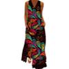 FUMOOD Sleeveless Positioning Print Pocket Dress Maxi Dresses for Women 2023 view 3