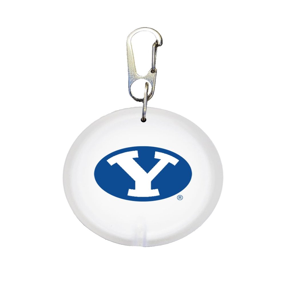 Fan-A-Peel BYU Personal Illumination Device - Wearable High-Visibility LED Motion Sensor Light with Carabiner, Round - Officially Licensed
