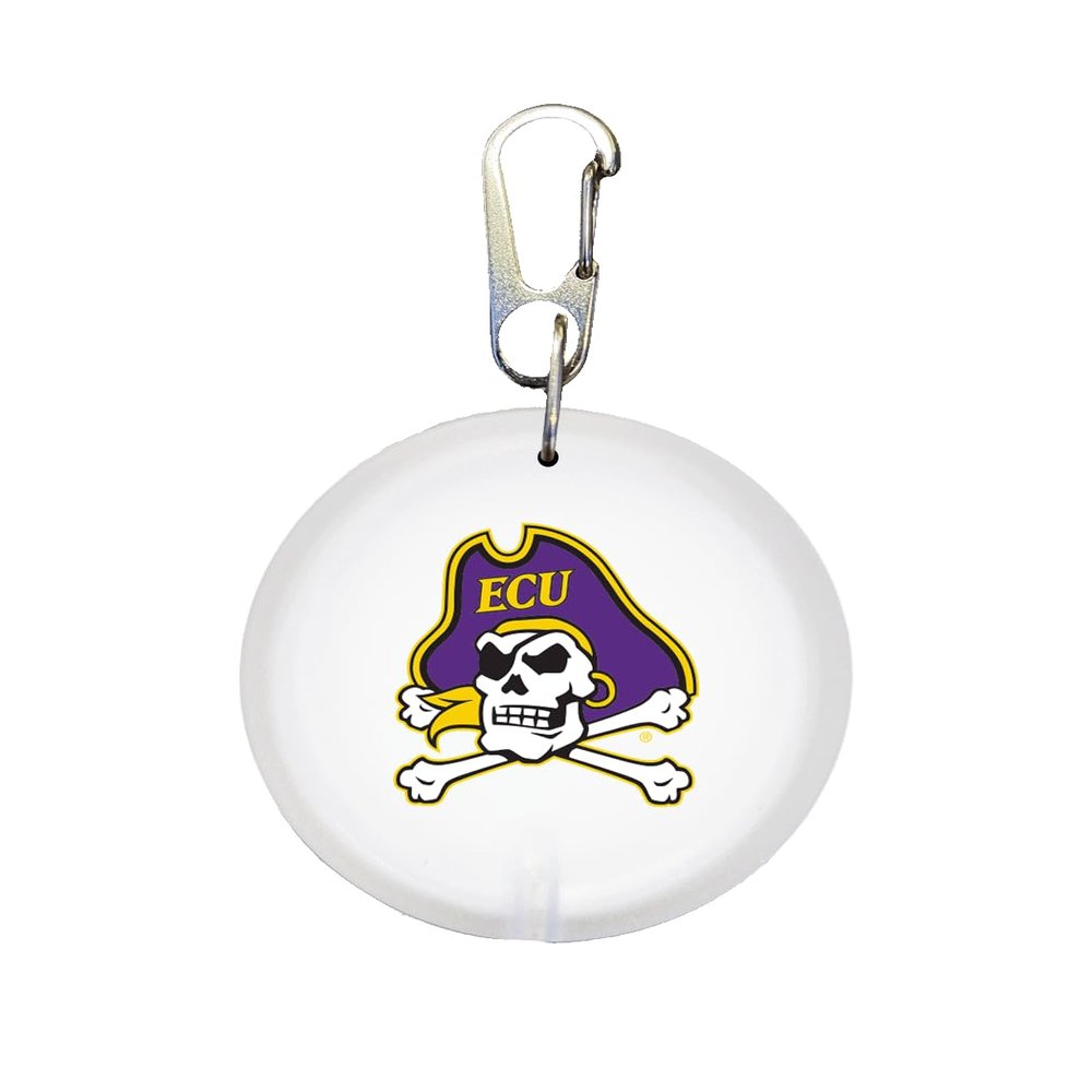 Fan-A-Peel East Carolina Personal Illumination Device - Wearable High-Visibility LED Motion Sensor Light with Carabiner, Round - Officially Licensed