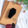 Black Velvet Coffin Box Jewelry Display Holder Pendant Necklace Gift Box Organizer Wedding Storage Box coffin box for wedding ceremony proposal holder for jewelry box for view 4