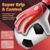 Clbort Soccer Goalie Gloves Youth Kids, Goalkeeper Gloves with Super Grip Palms, Anti-Slip Soccer Gloves, Double Wrist Protection view 2