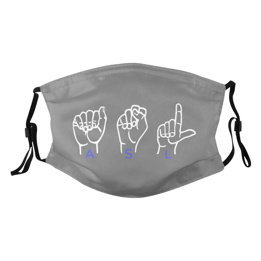 American Sign Language Mask Protect Respiratory System Breathe with Peace of Mind Black