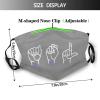 American Sign Language Mask Protect Respiratory System Breathe with Peace of Mind Black view 2