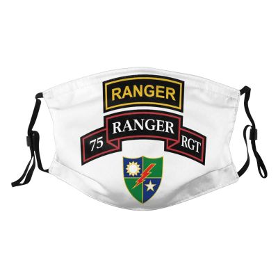 75th Ranger Regiment Mask Protect Respiratory System Breathe with Peace of Mind Black