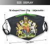 UK England Royal Coat of Arms United Kingdom Mask Protect Respiratory System Breathe with Peace of Mind view 2