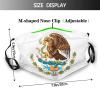 American Flag Mexico Mask Protect Respiratory System Breathe with Peace of Mind Black view 2