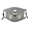 Skull Skeleton Bone Middle Finger Mask Protect Respiratory System Breathe with Peace of Mind Black view 1