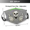 Skull Skeleton Bone Middle Finger Mask Protect Respiratory System Breathe with Peace of Mind Black view 2
