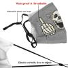 Skull Skeleton Bone Middle Finger Mask Protect Respiratory System Breathe with Peace of Mind Black view 3