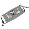 Skull Skeleton Bone Middle Finger Mask Protect Respiratory System Breathe with Peace of Mind Black view 4