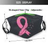 Breast Cancer Awareness Mask Protect Respiratory System Breathe with Peace of Mind Black view 2