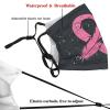 Breast Cancer Awareness Mask Protect Respiratory System Breathe with Peace of Mind Black view 3