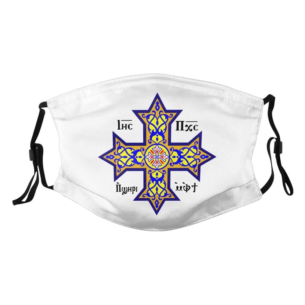 Coptic Cross Mask Protect Respiratory System Breathe with Peace of Mind Black