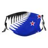 Flag of New Zealand Mask Protect Respiratory System Breathe with Peace of Mind Black view 1