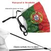American Flag and Portuguese Flag Mask Protect Respiratory System Breathe with Peace of Mind Black view 3