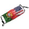American Flag and Portuguese Flag Mask Protect Respiratory System Breathe with Peace of Mind Black view 4