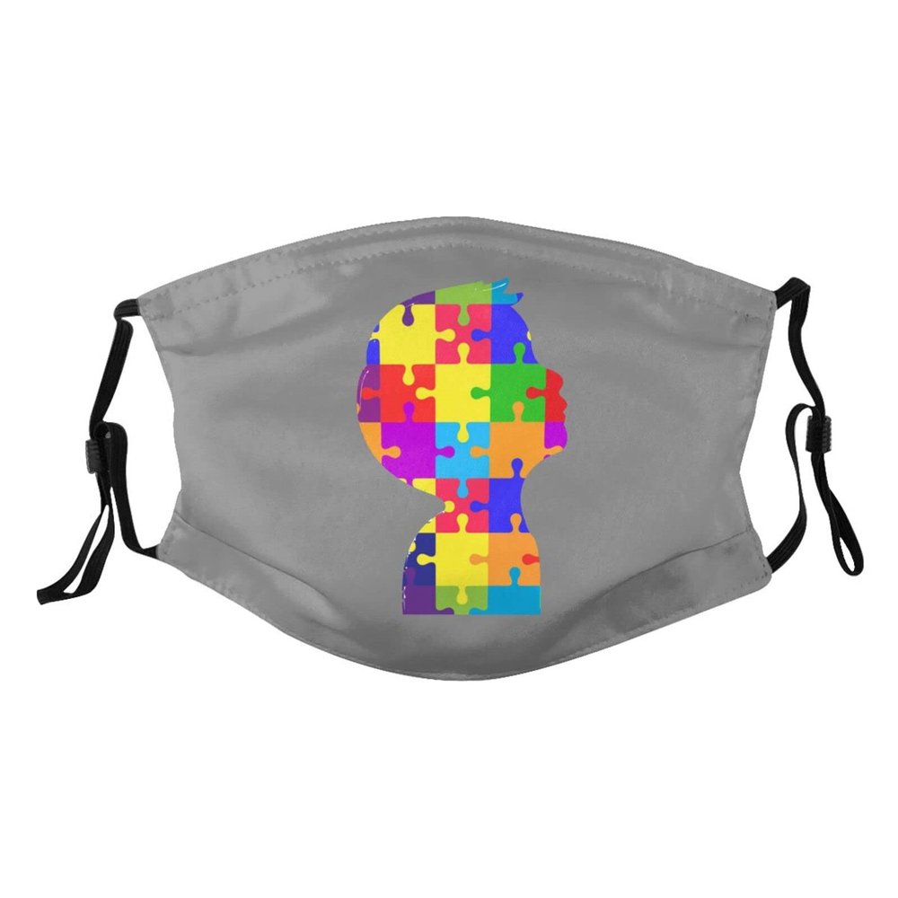 Autism Awareness Mask Protect Respiratory System Breathe with Peace of Mind Black