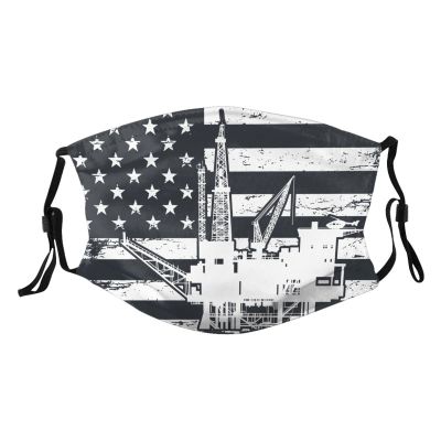 Oilfield USA Flag Mask Protect Respiratory System Breathe with Peace of Mind Black