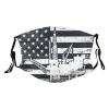 Oilfield USA Flag Mask Protect Respiratory System Breathe with Peace of Mind Black view 1
