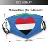 Yemen Flag Mask Protect Respiratory System Breathe with Peace of Mind Black view 2