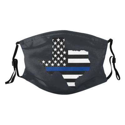 American Flag with Texas Police Blue Line Mask Protect Respiratory System Breathe with Peace of Mind