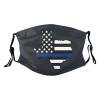 American Flag with Texas Police Blue Line Mask Protect Respiratory System Breathe with Peace of Mind view 1