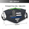 American Flag with Texas Police Blue Line Mask Protect Respiratory System Breathe with Peace of Mind view 2