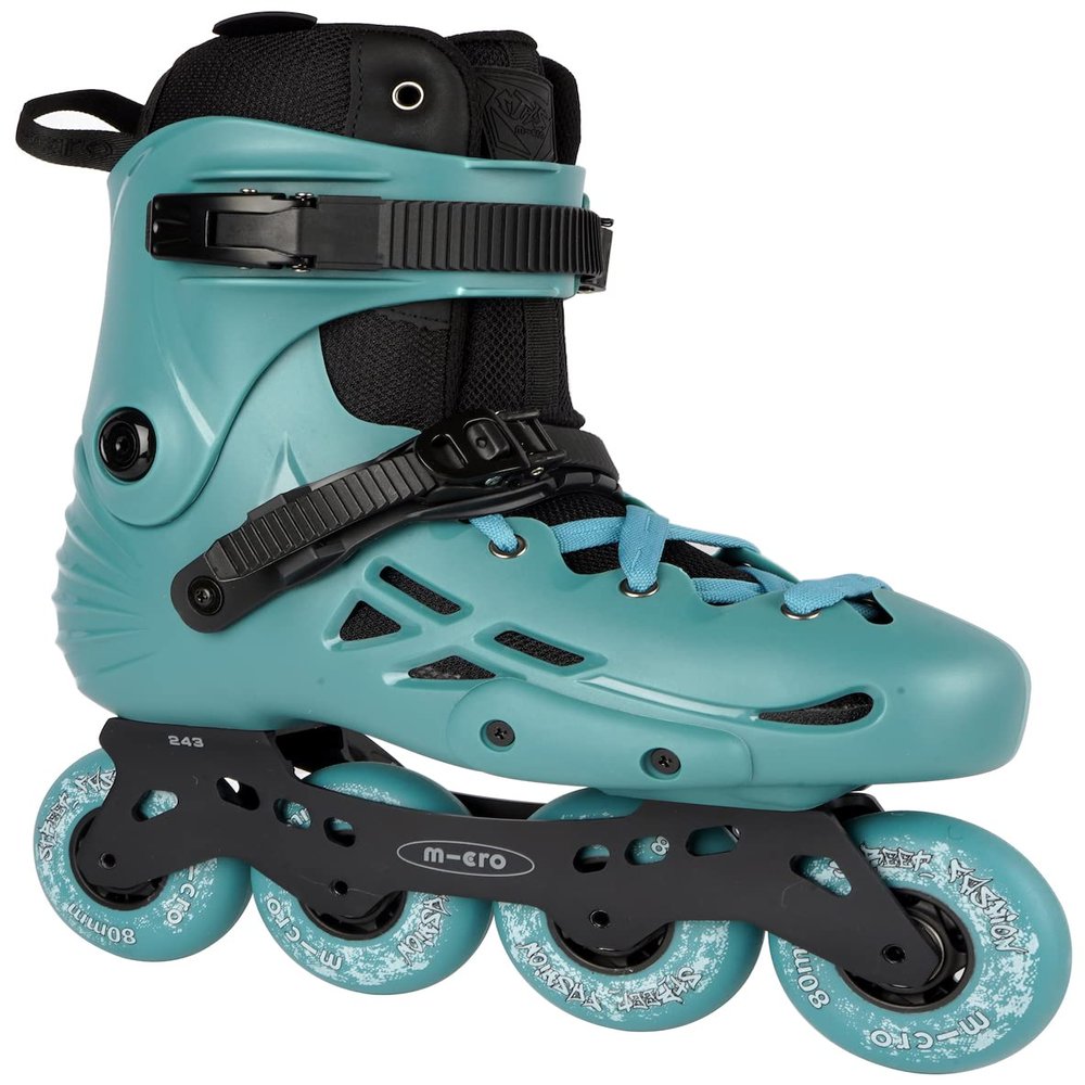 Micro delta MT Plus - for Adult Urban Beginner, Fitness Skating, Skates for City, Freeride (Emerald Green, EU 44 / USM 10.5 / USL 11 / 280mm)