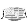 American Flag Lineman Mask Protect Respiratory System Breathe with Peace of Mind Black view 1