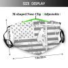 American Flag Lineman Mask Protect Respiratory System Breathe with Peace of Mind Black view 2
