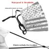 American Flag Lineman Mask Protect Respiratory System Breathe with Peace of Mind Black view 3