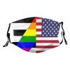 Pride US Straight Allies for Equality Mask Protect Respiratory System Breathe with Peace of Mind Black view 1