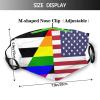 Pride US Straight Allies for Equality Mask Protect Respiratory System Breathe with Peace of Mind Black view 2