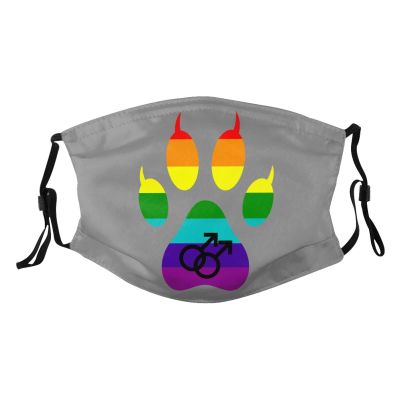 Gay Furry Pride Mask Protect Respiratory System Breathe with Peace of Mind Black